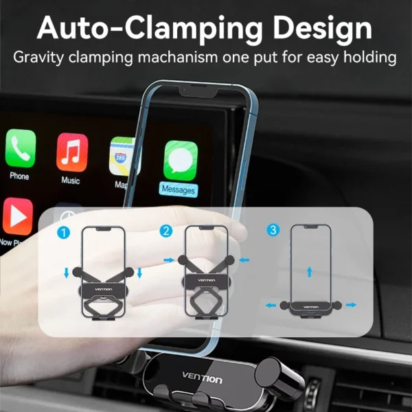 351f3741c03b51fe9cf6aeaea655f91b.webp Vention Gravity Car Vent Phone Holder