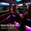 4pcs RGB Car Interior LED Lights