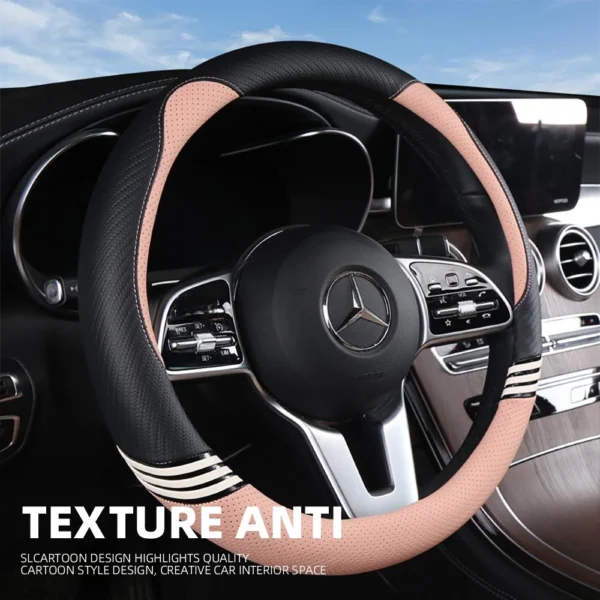 my-11134207-7rasm-md4ekazq0w771e.webp Random PU Leather Steering Wheel Cover 38cm